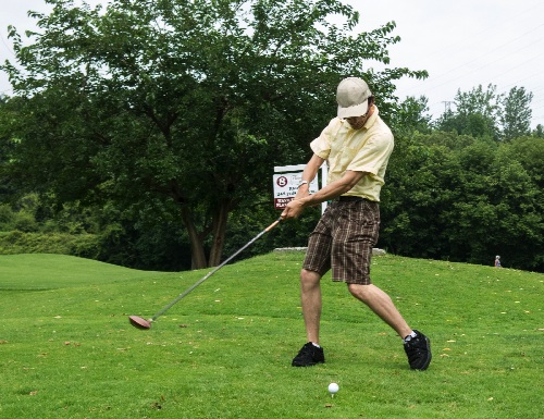 Marty Smith follows through nicely on his practice swing